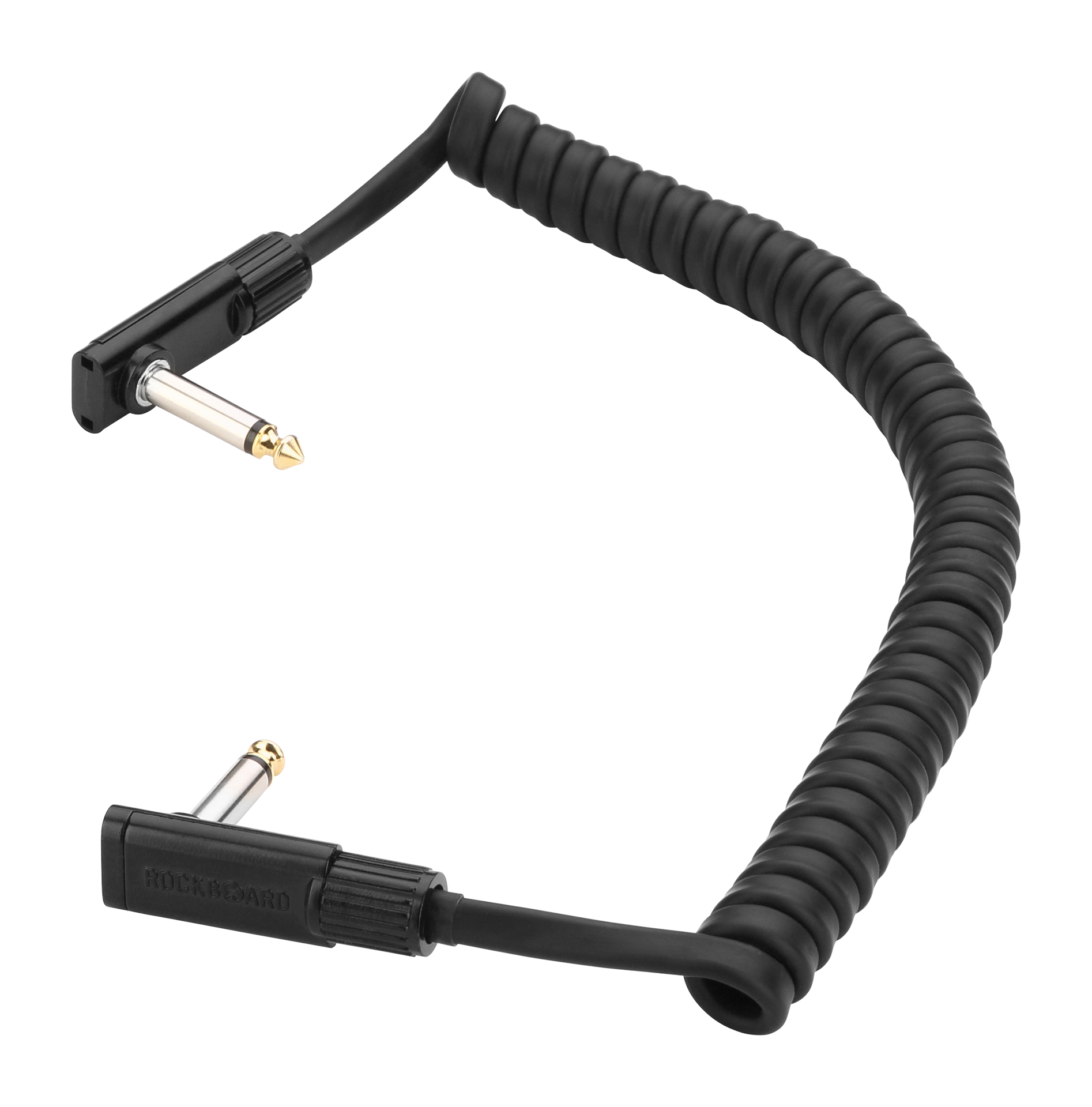 RockBoard Black Coiled Series Flat Patch Cable - 150 cm / 59 1/16"