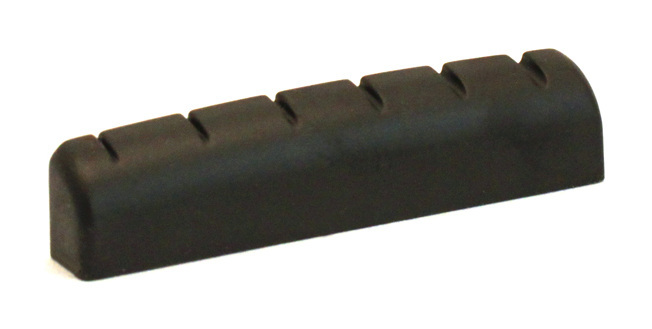 Black TUSQ XL PT-6061-00 - Slotted Guitar Nut - Electric, E-Style, Rounded, Flat