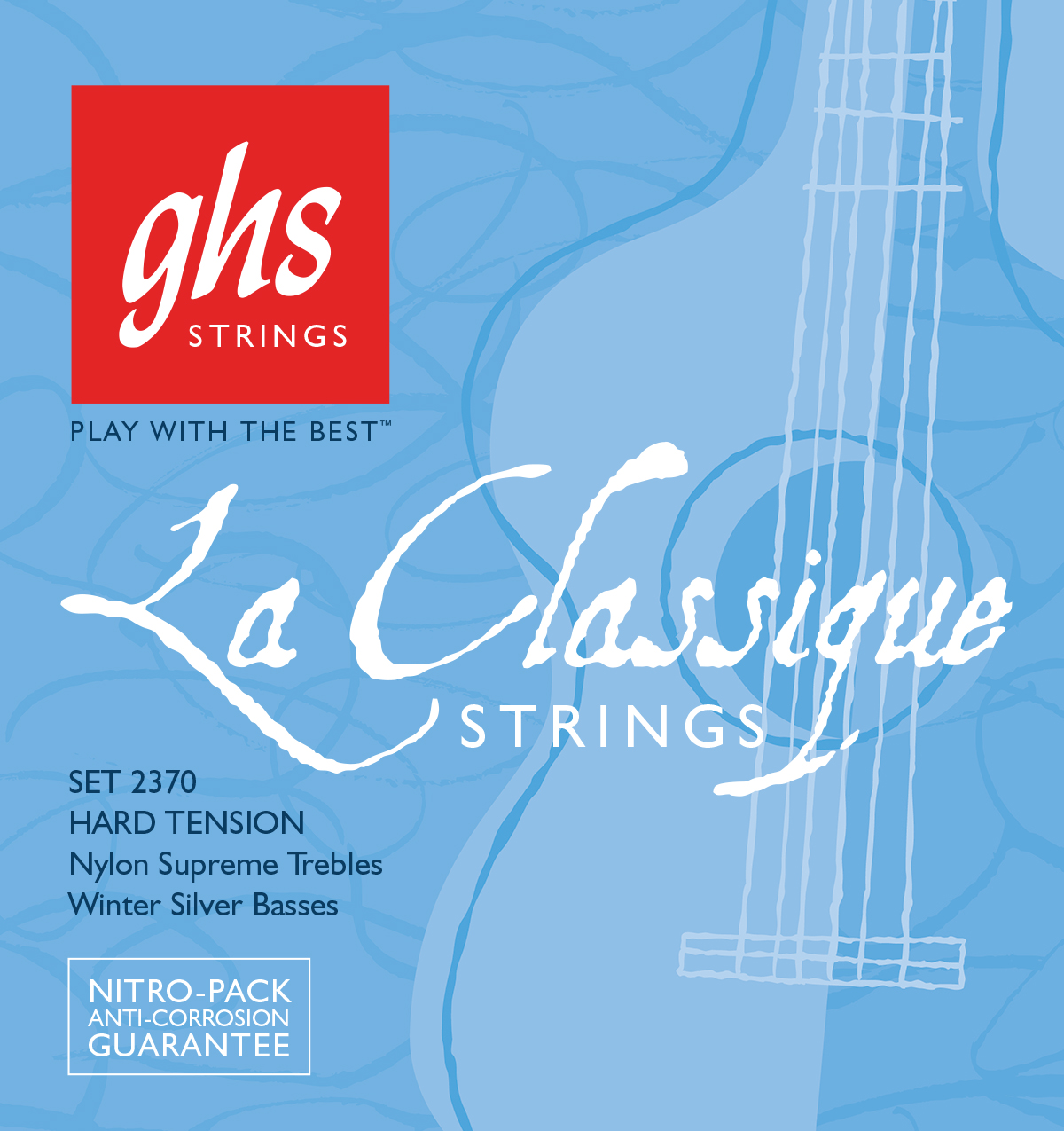 GHS La Classique - 2370 - Classical Guitar String Set, Tie-On, Medium High Tension