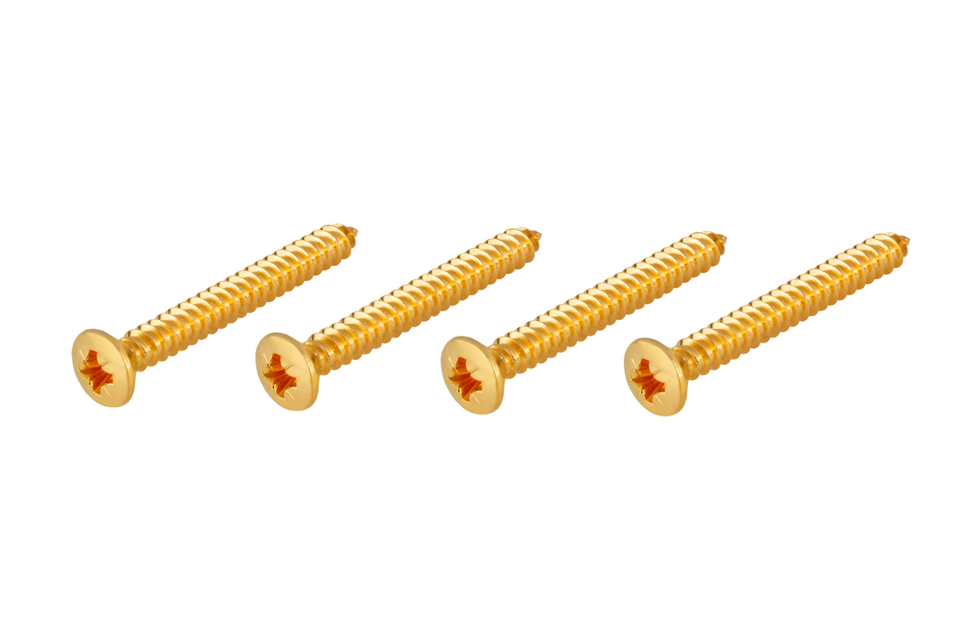 Framus & Warwick Parts - Countersunk Long Screw for Bolt-On Neck, 4,2 mm x 38 mm, 4 pcs. - Gold