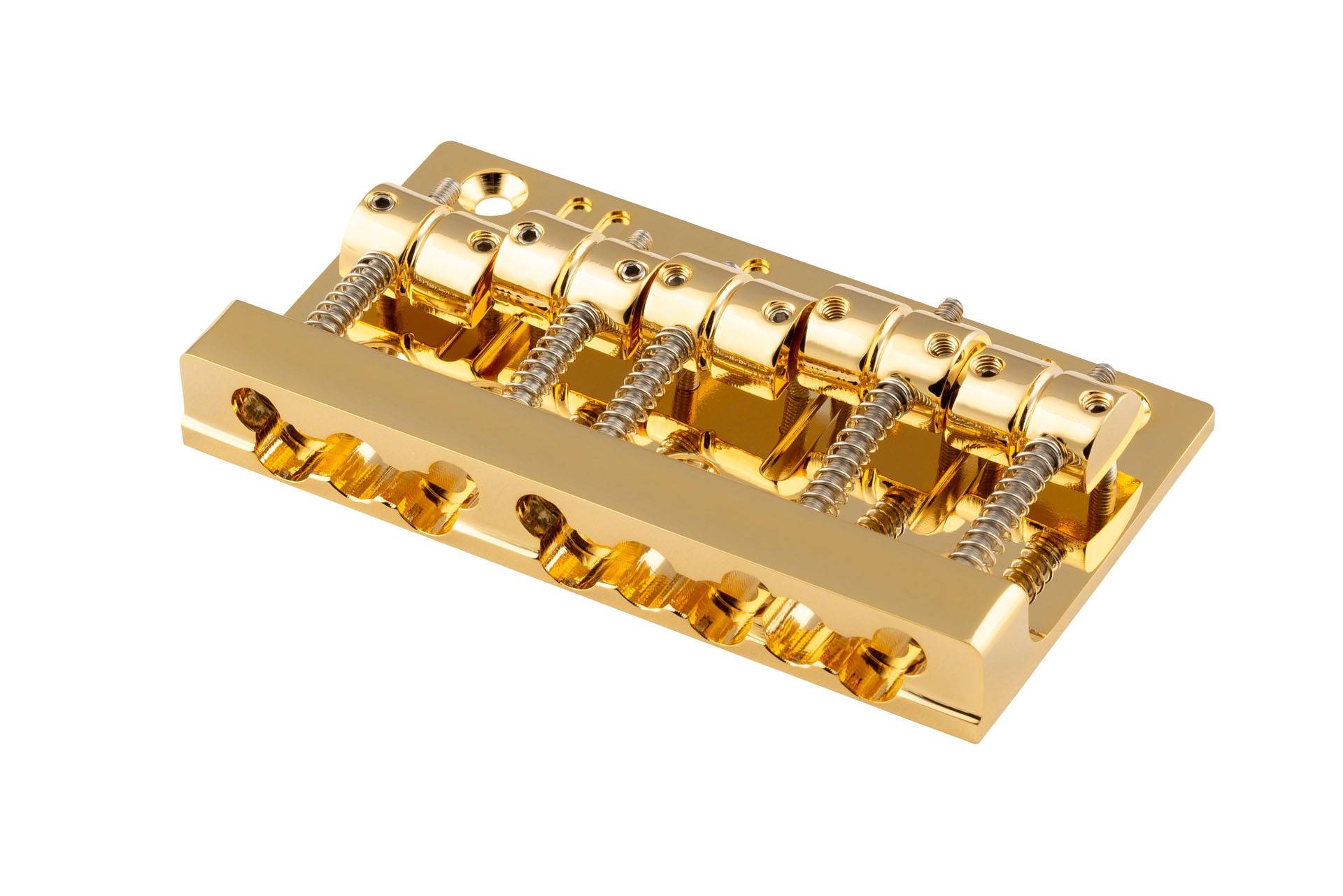 Sadowsky Parts - One Piece Quick Release Bridge SML & SMB Brass - 18 mm - 5 String - Gold