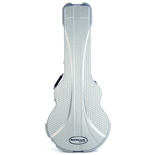 RockCase - Premium Line - Acoustic Guitar ABS Case (6- & 12-String Jumbo / Jazz), Curved - Silver