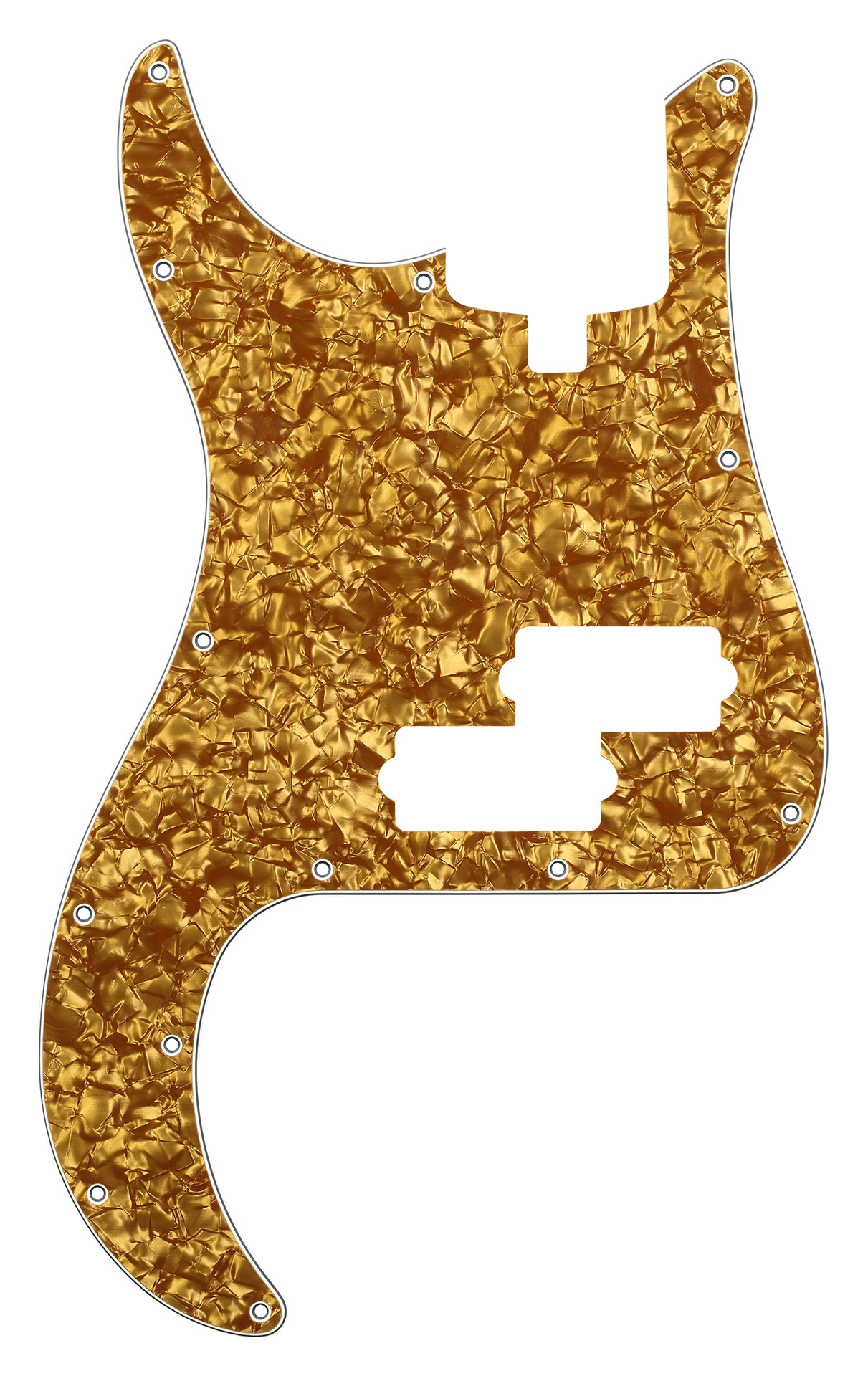 Sadowsky Parts - 21 Fret P Bass Pickguard - 4 String - Gold Pearl Lefthand