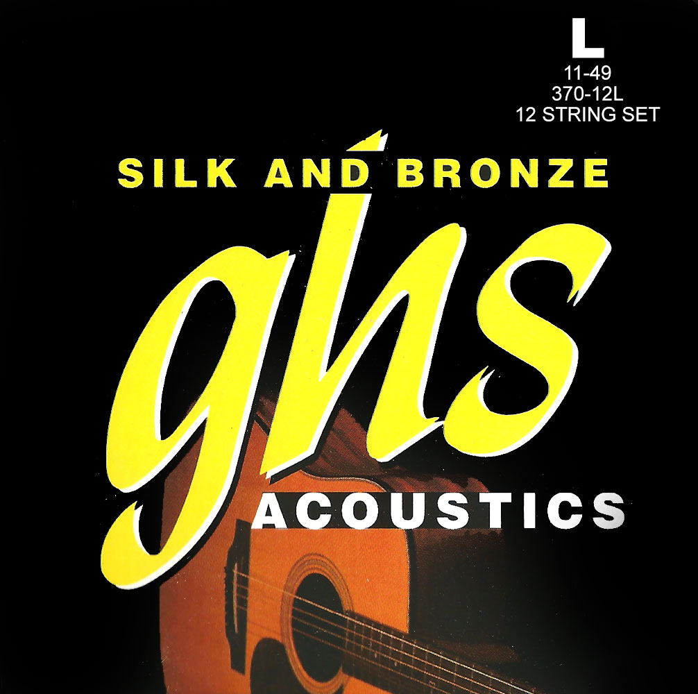 GHS Silk and Bronze - 370-12L - Acoustic Guitar String Set, 12-String, Phosphor Bronze, Light, .011-.049