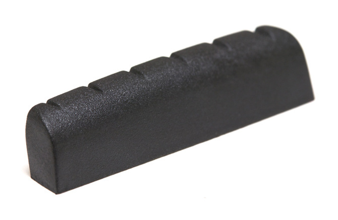 Black TUSQ XL PT-M600-00 - Slotted Guitar Nut (1 11/16" Long) - Acoustic, M-Style, Rounded, Slanted