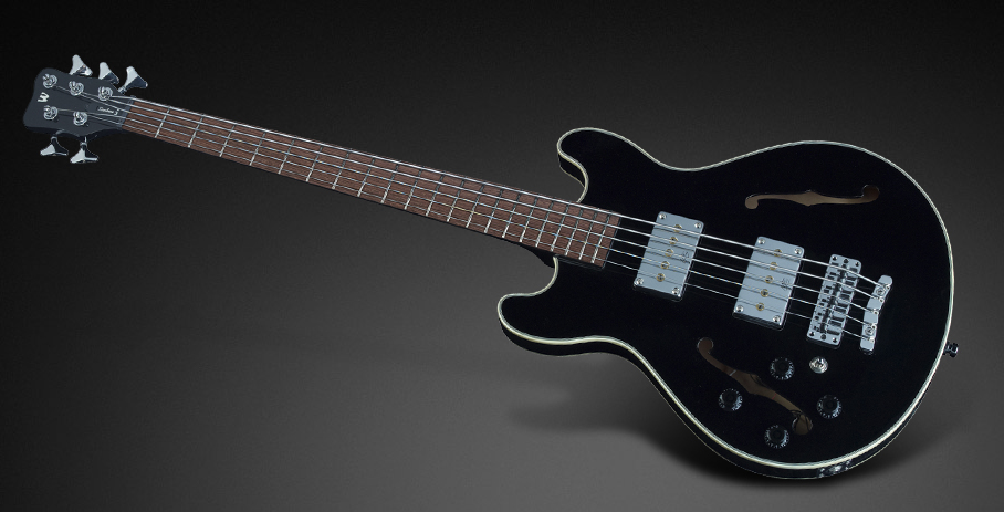 Warwick RockBass Star Bass, Lefthand, 5-String - Solid Black High Polish