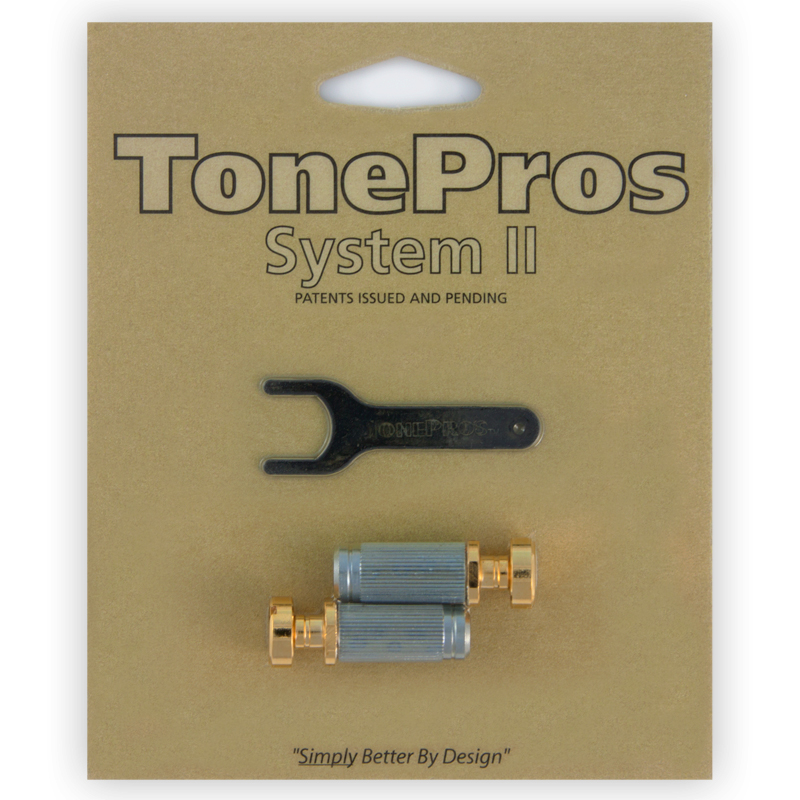 TonePros VS1 G - Standard Steel Locking Studs (Vintage Series) - Gold