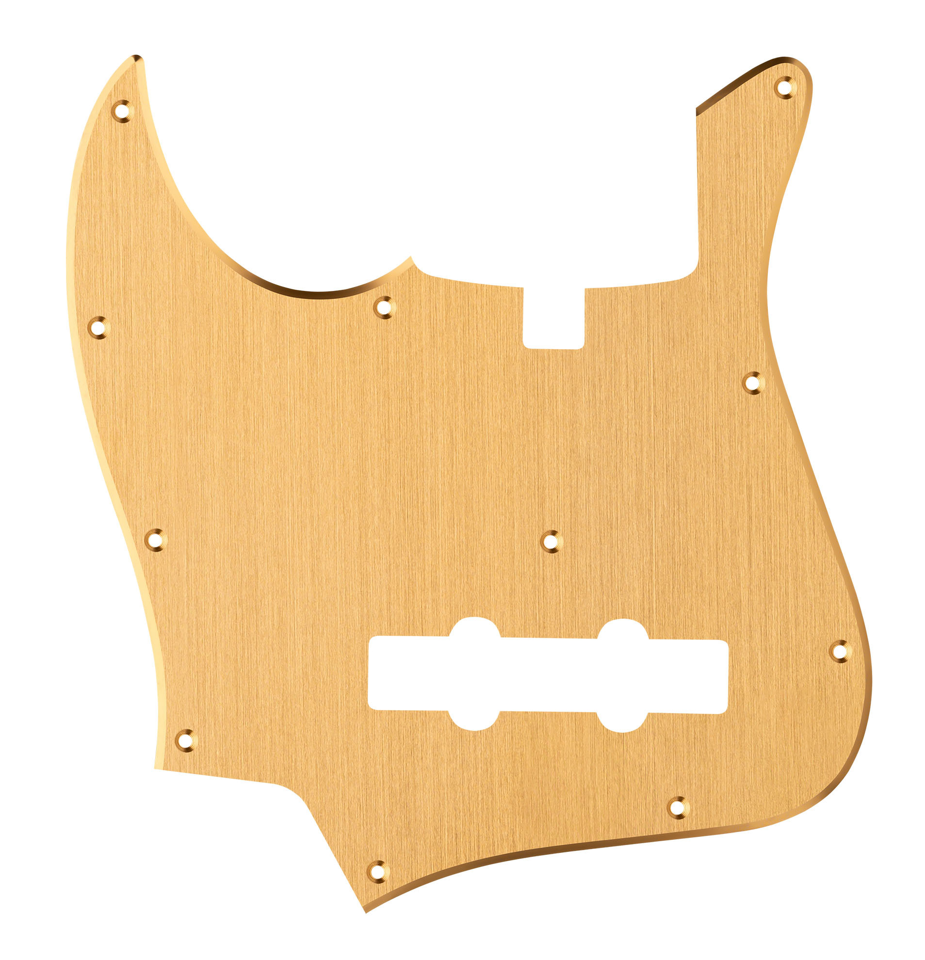 Sadowsky Parts - 21 Fret Jazz Bass Pickguard - 5 String - Brushed Gold Aluminum Lefthand
