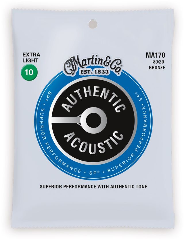 MARTIN MA170 010-047 Authentic Acoustic SP Strings 80/20 Bronze