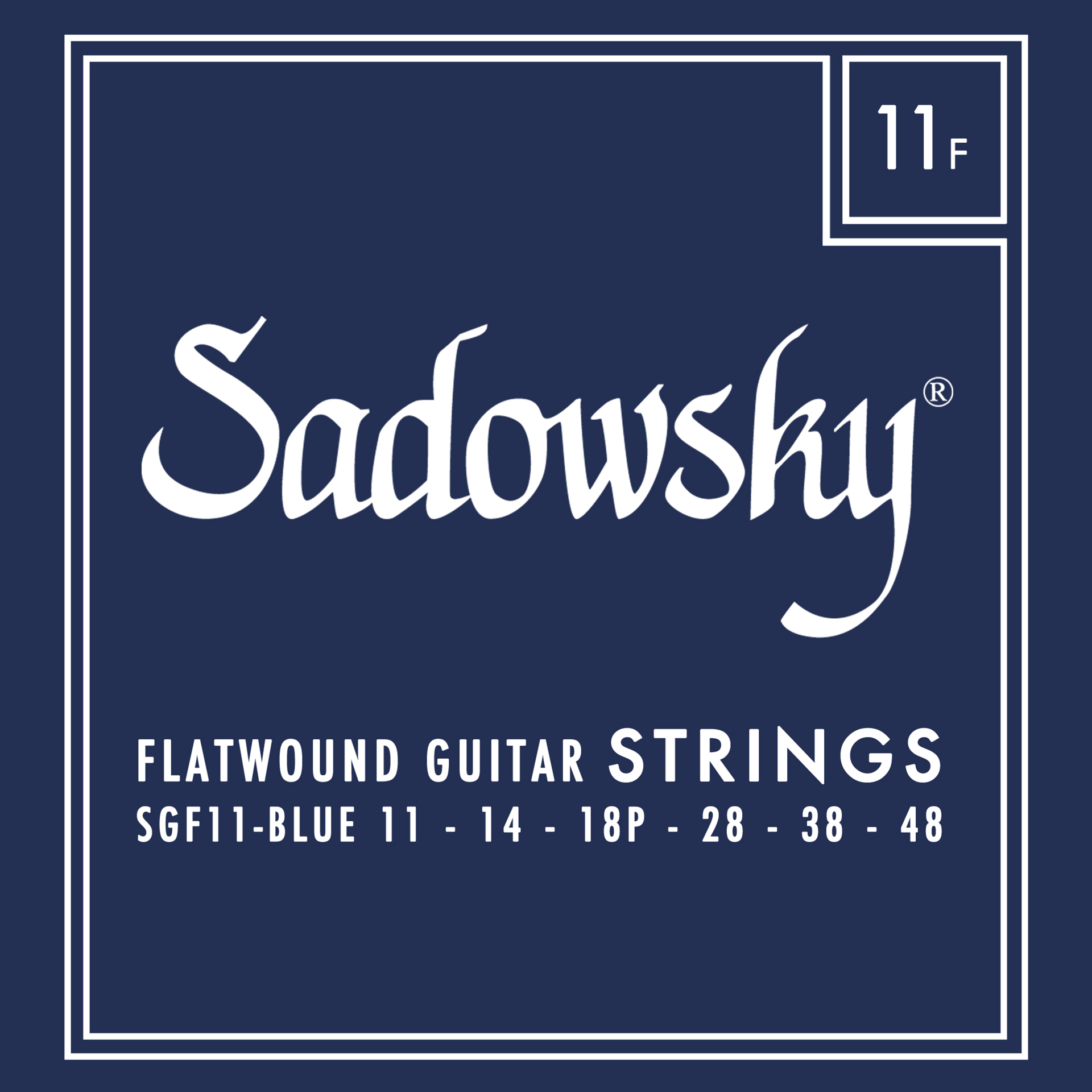 Sadowsky Blue Label Guitar String Set, Stainless Steel, Flatwound - 011-048