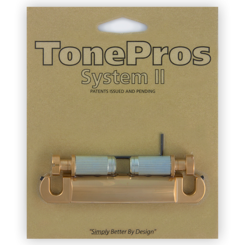 TonePros T1ZS SG - Standard Tailpiece (Locking Stop Bar) - Satin Gold