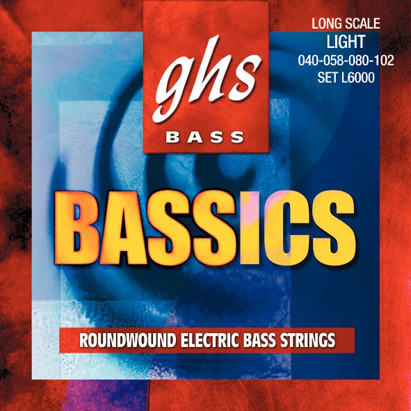 GHS Bassics - L6000 - Bass String Set, 4-String, Light, .040-.102