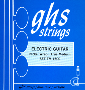 GHS Nickel Rockers Wound 3rd - TM1500 - Electric Guitar String Set, True Medium, .013-.056