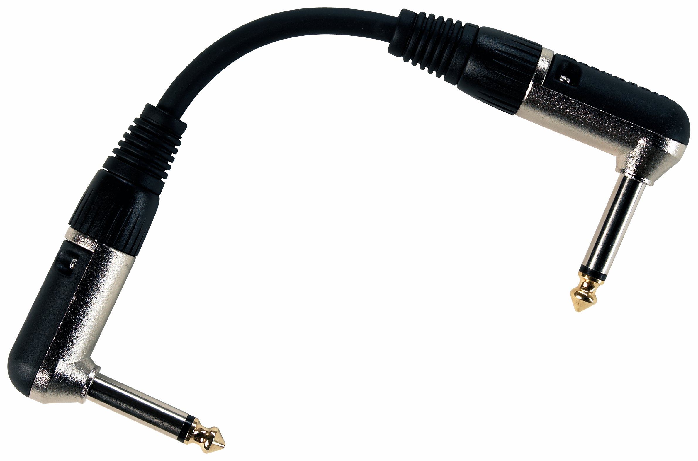 RockCable Patch Cable - angled TS (6.3 mm / 1/4") - 15 cm / 5.91"