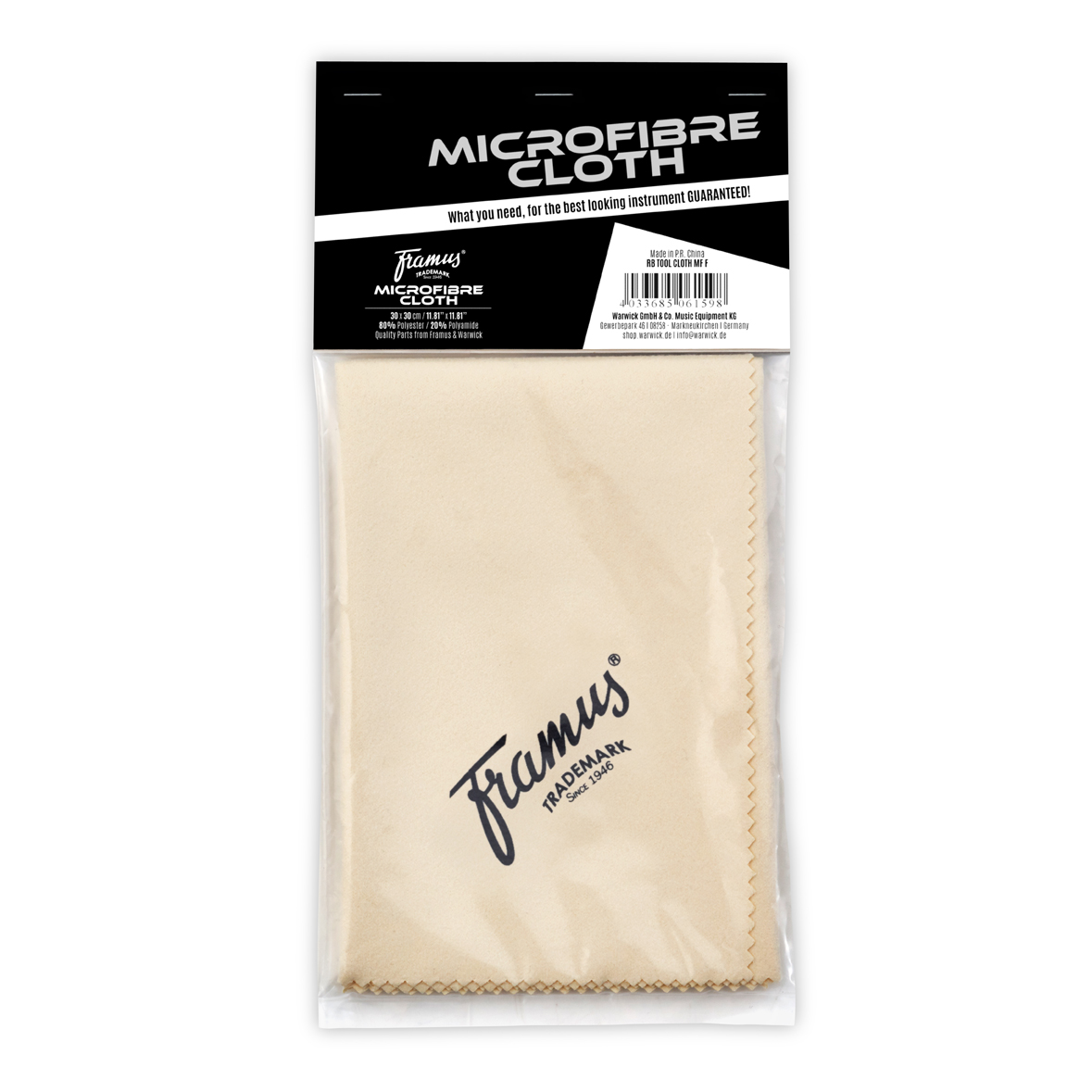 RockCare Microfiber Cloth, Framus Logo Imprint (30 x 30 cm)