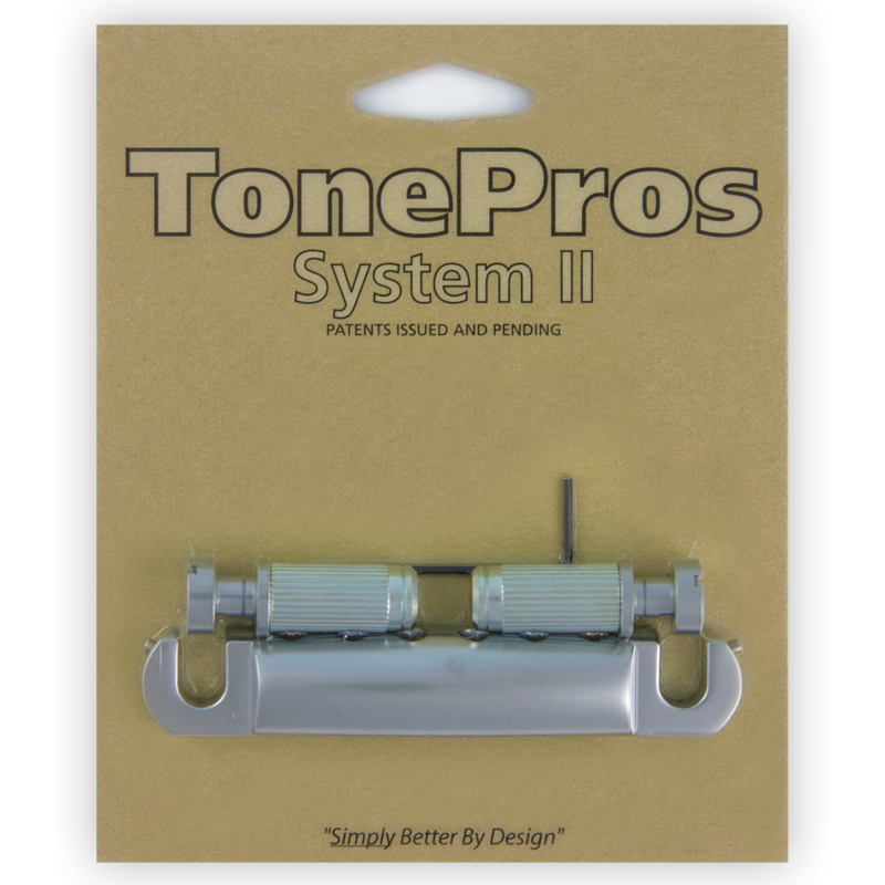 TonePros T1ZS SC - Standard Tailpiece (Locking Stop Bar) - Satin Chrome