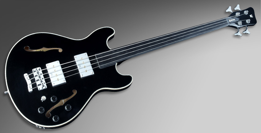 Warwick RockBass Star Bass, 4-String, Fretless - Solid Black High Polish