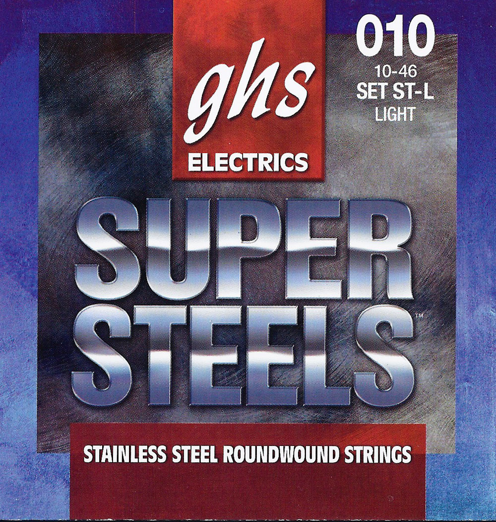 GHS SUPER STEELS - ST-L - Electric Guitar String Set, Light, .010-.046