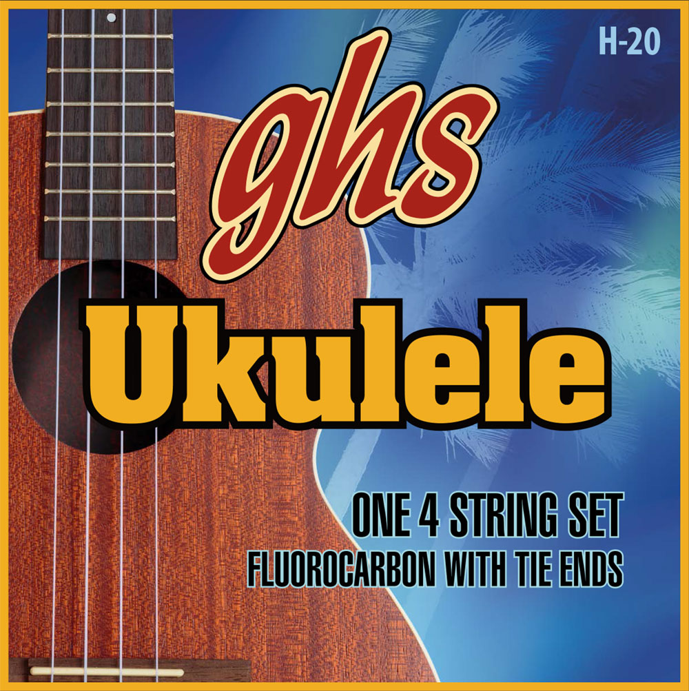 GHS Ukulele Fluorocarbon Tie Ends - H-20 - Ukulele String Set, Soprano/Concert