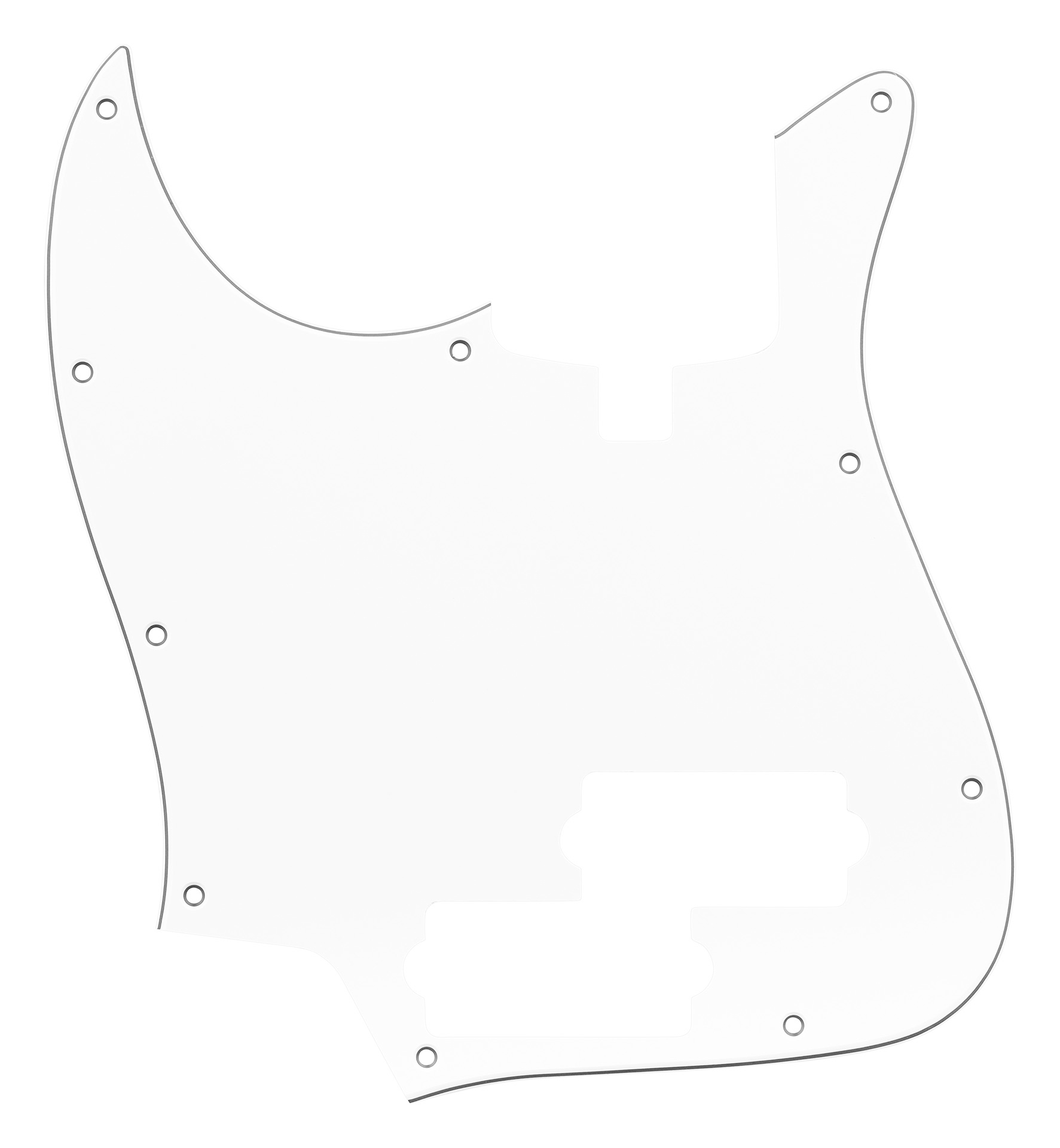 Sadowsky Parts - 21 Fret PJ Bass Pickguard - 4 String - White Lefthand