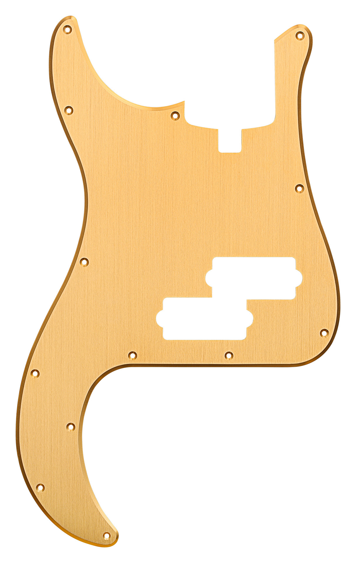 Sadowsky Parts - 21 Fret P Bass Pickguard - 4 String - Brushed Gold Aluminum Lefthand