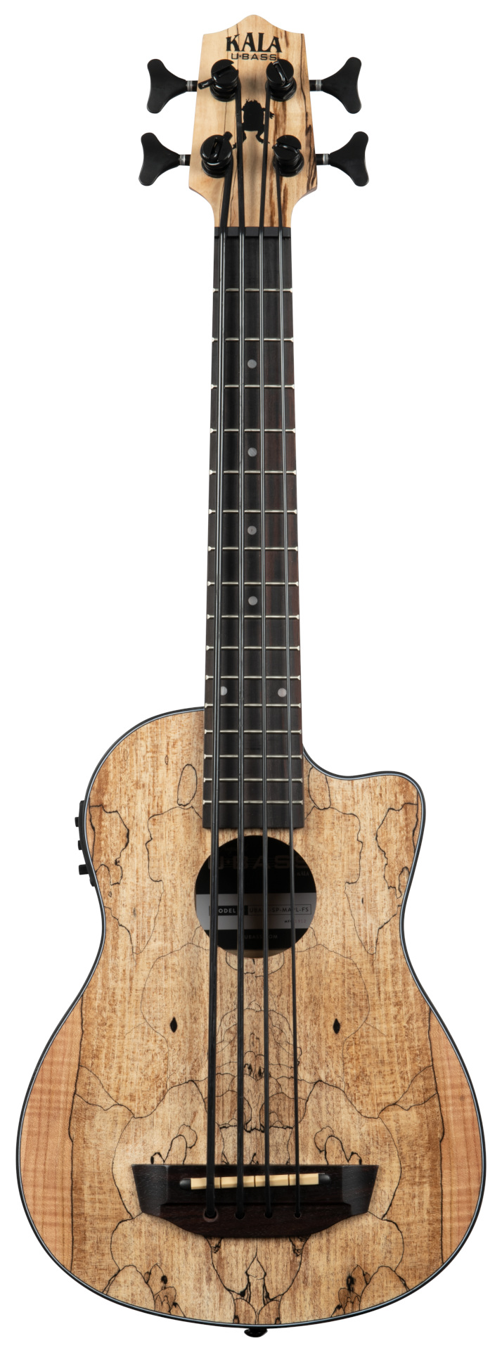 U-Bass Spalted Maple, Fretted, with Deluxe Bag
