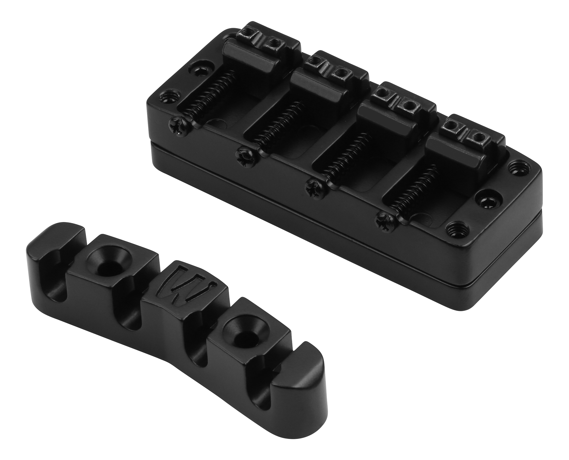 Warwick Parts - 2-Piece 3D Bridge & Tailpiece, 4-String - Black