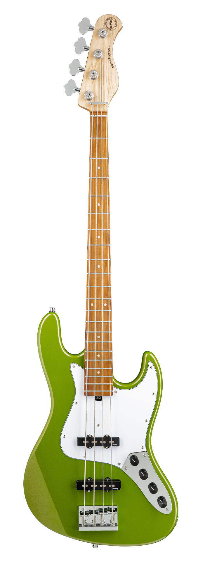 Sadowsky MetroExpress 21-Fret Vintage J/J Bass, Morado Fingerboard, 4-String - Solid Sage Green Metallic High Polish