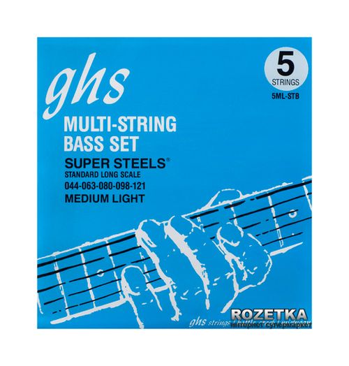 GHS Super Steels - 5ML-STB - Bass String Set, 5-String, Medium Light, 044-121