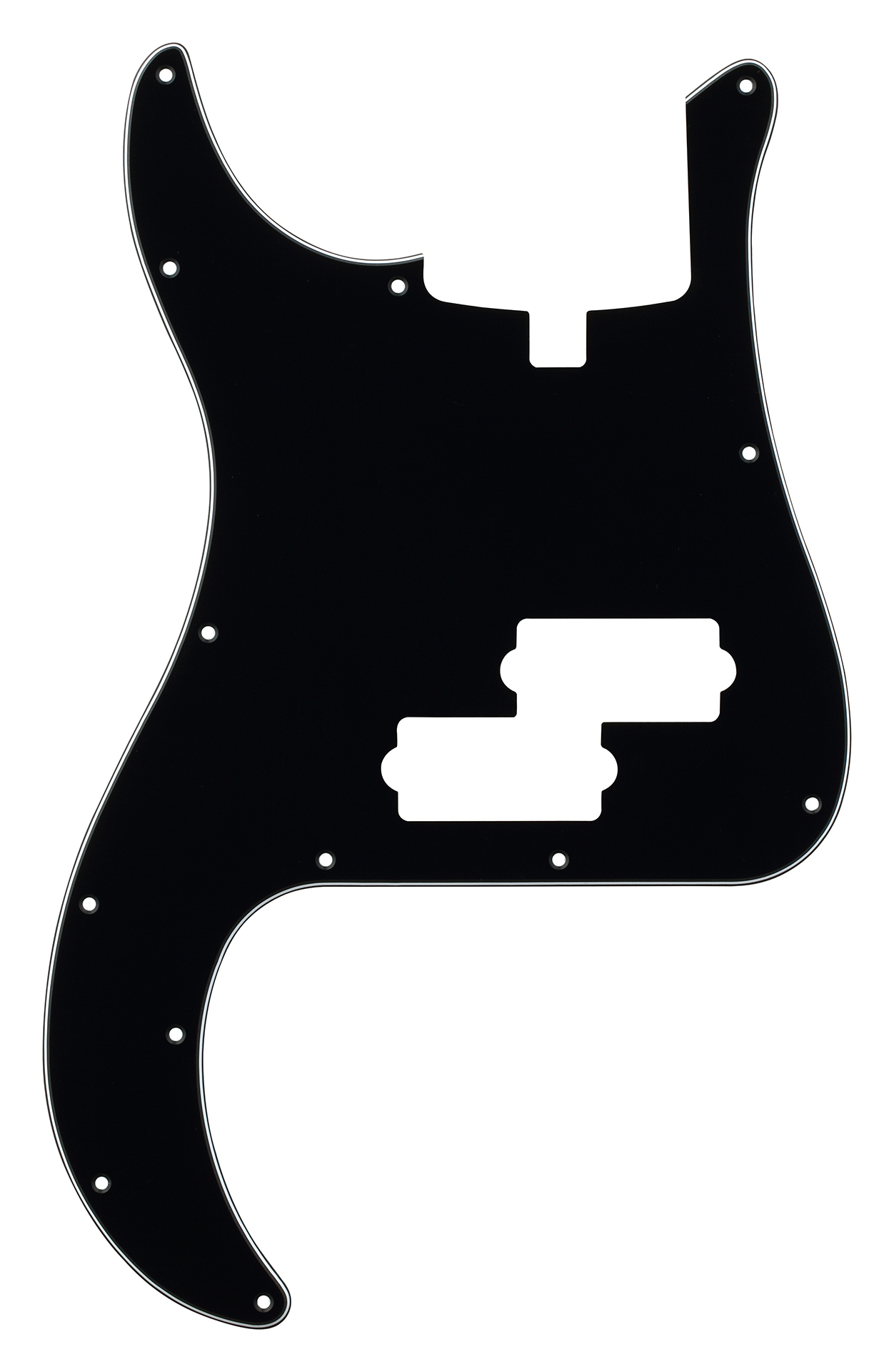 Sadowsky Parts - 21 Fret P Bass Pickguard - 5 String - Black Lefthand