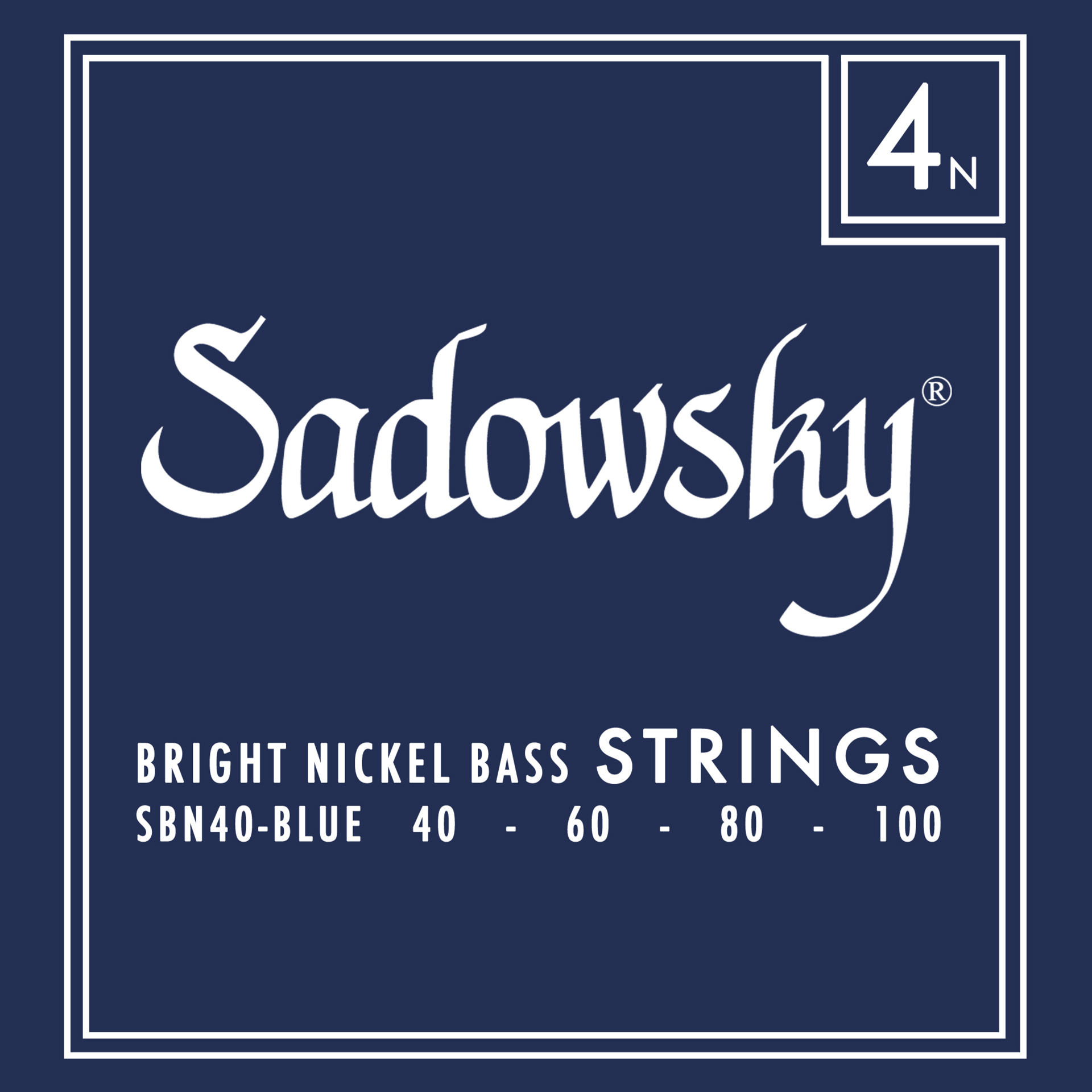 Sadowsky Blue Label Bass String Set, Nickel - 4-String, 040-100 - SBN 40