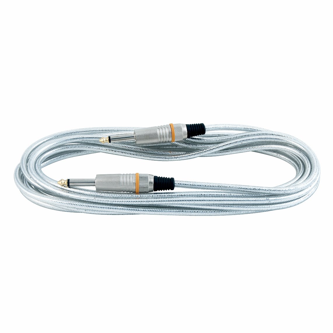 RockCable Instrument Cable - straight TS (6.3 mm / 1/4"), 5 m / 16.4 ft - Silver