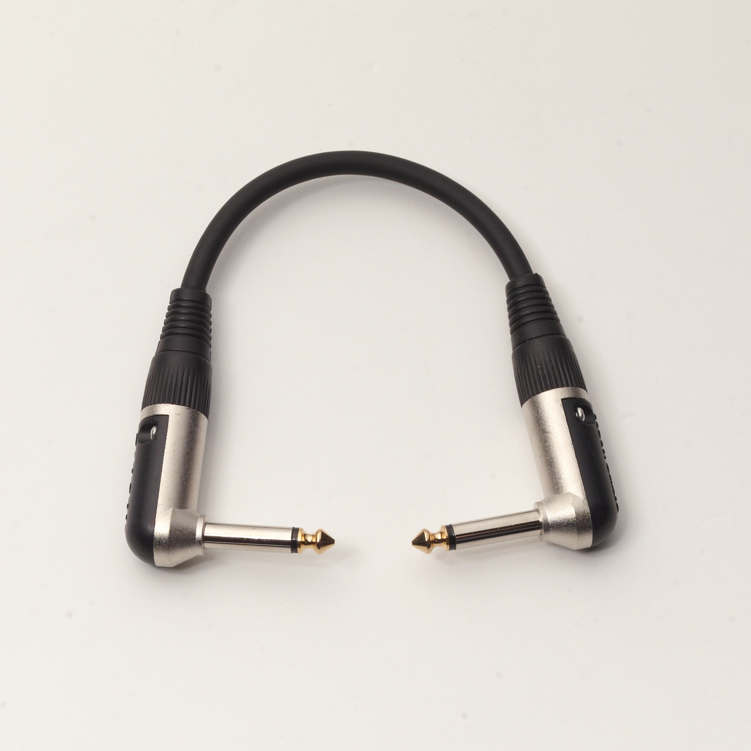 RockCable Patch Cable - angled TS (6.3 mm / 1/4") - 20 cm / 7.87"
