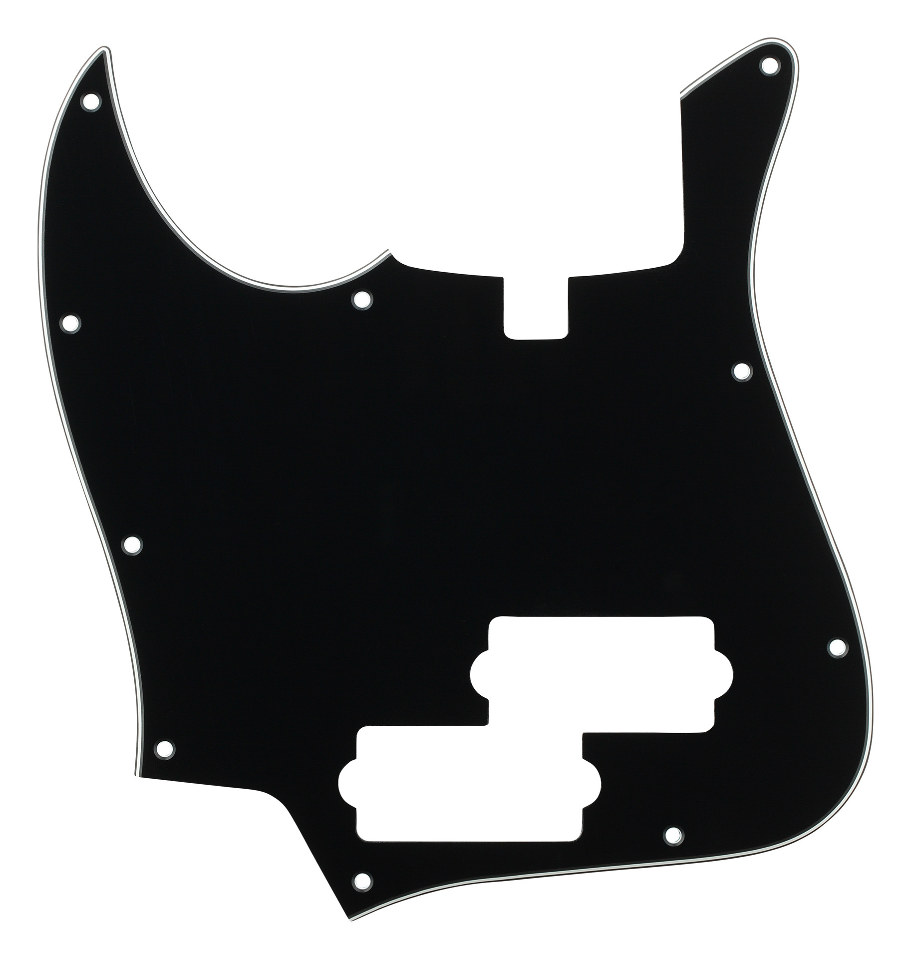 Sadowsky Parts - 21 Fret PJ Bass Pickguard - 5 String - Black Lefthand