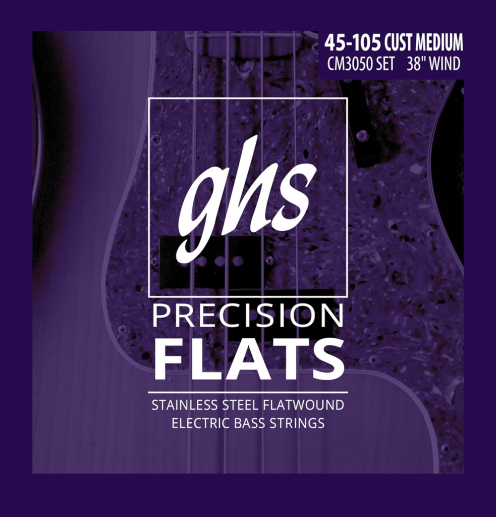 GHS Precision Flatwound - CM3050 - Bass String Set, 4-String, Custom Medium, .045-.105