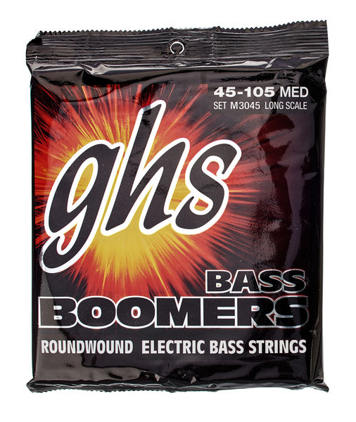 GHS Bass Boomers - M3045 - Bass String Set, 4-String, Medium, .045-.105