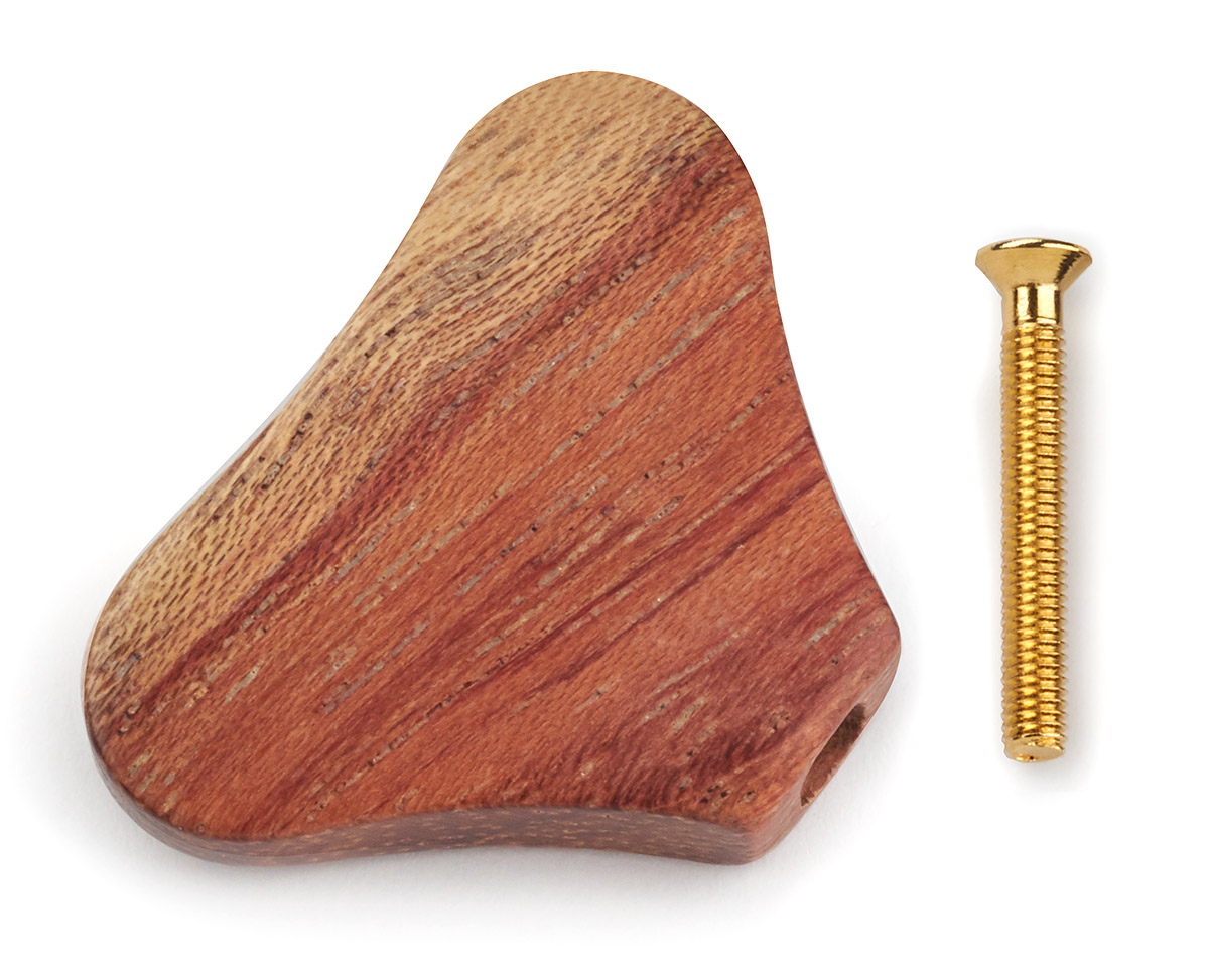Warwick Parts - Wooden Peg for Warwick Machine Heads - Swirly Bubinga (with Gold Screw)