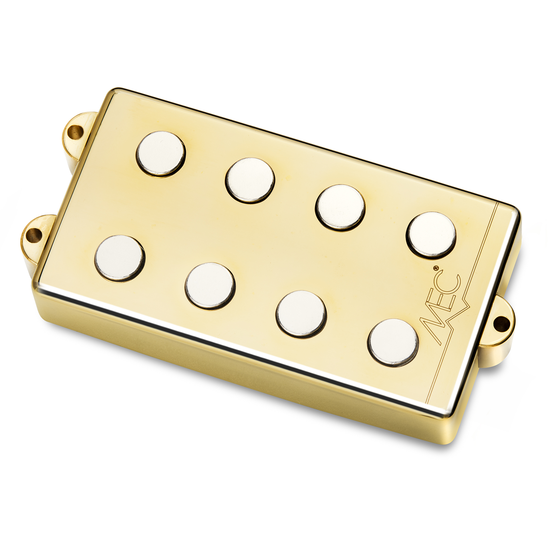 MEC Passive MM-Style Bass Pickup, Metal Cover, 4-String - Gold
