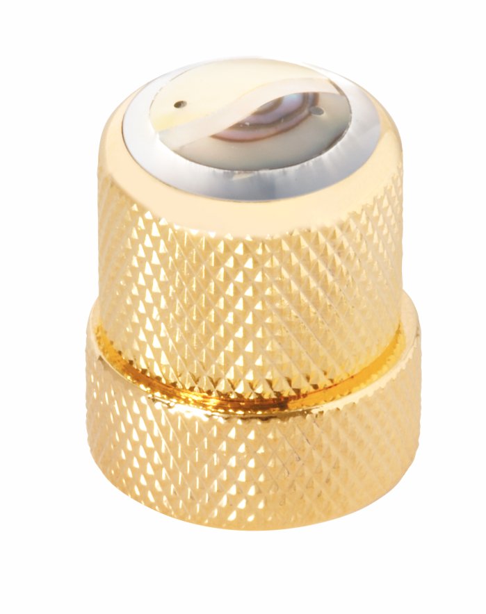 Framus & Warwick - Stacked Potentiometer Dome Knob, Yin Yang, Inlay - Gold