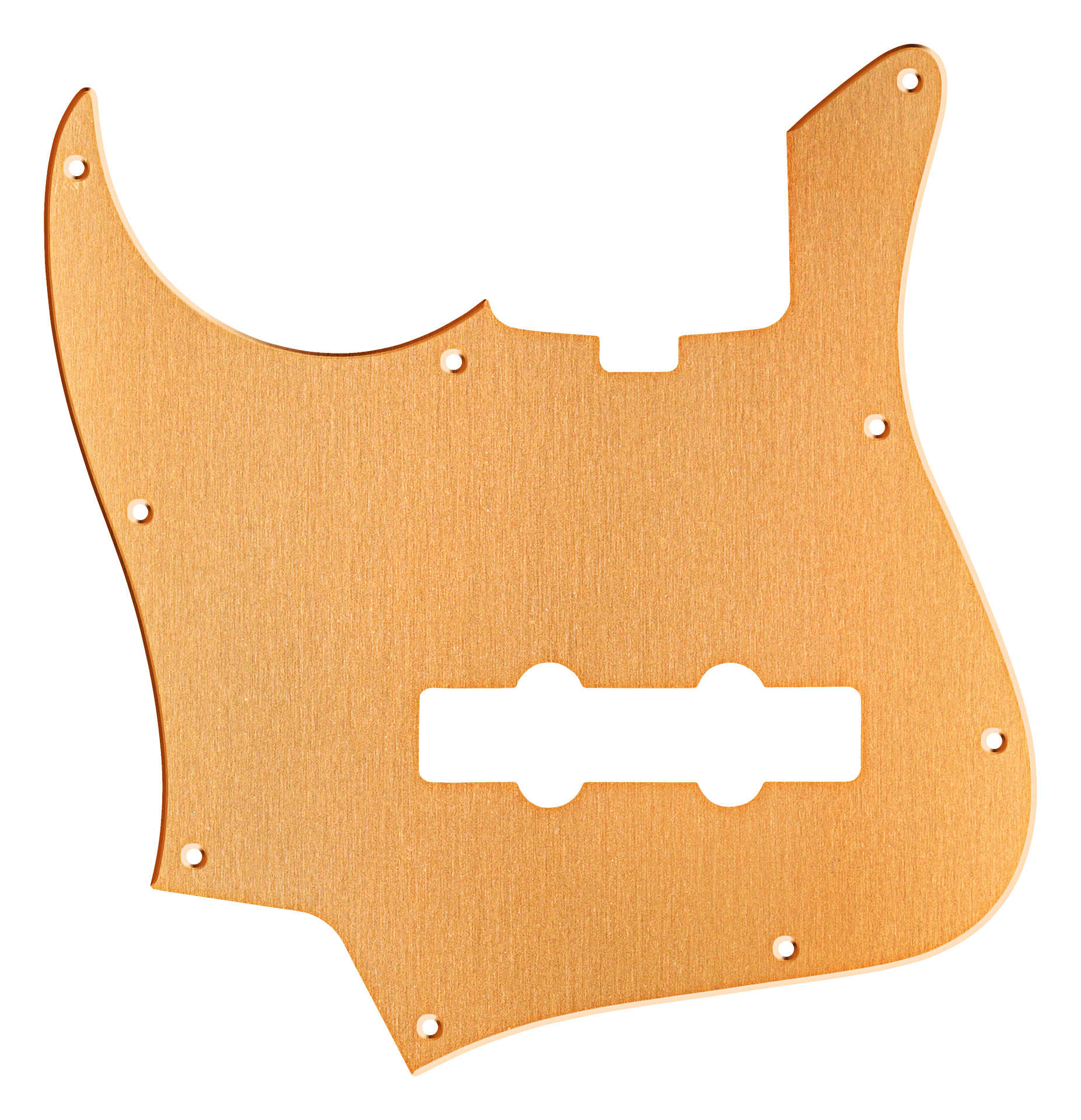 Sadowsky Parts - 22 Fret Jazz Bass Pickguard - 4 String - Brushed Gold Aluminum Lefthand