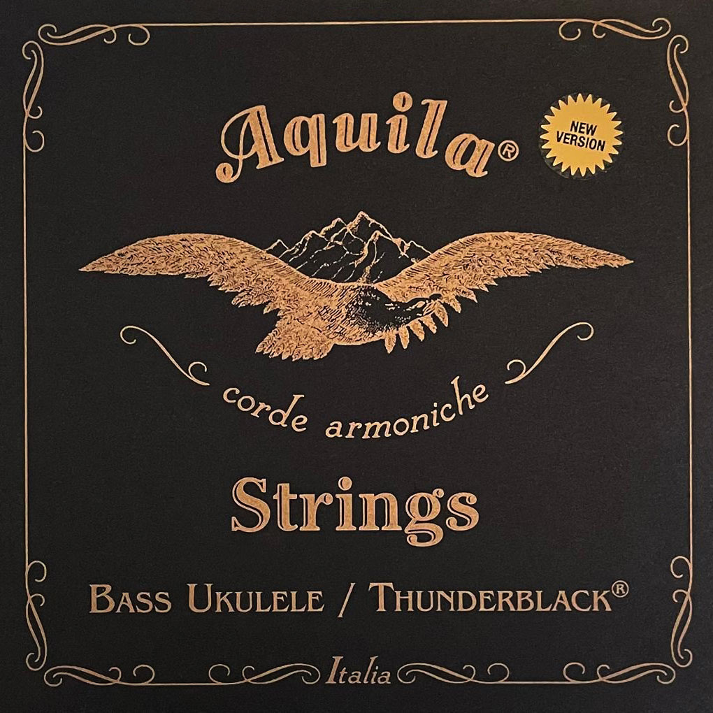 Aquila 140U - Thunderblack Series, Bass Ukulele / U-Bass String Set - 4-String, 18" - 21" Scale