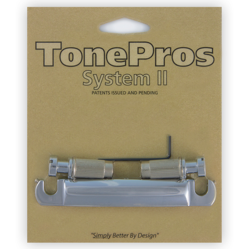 TonePros T7Z C - 7-String Metric Tailpiece (Locking Stop Bar) - Chrome