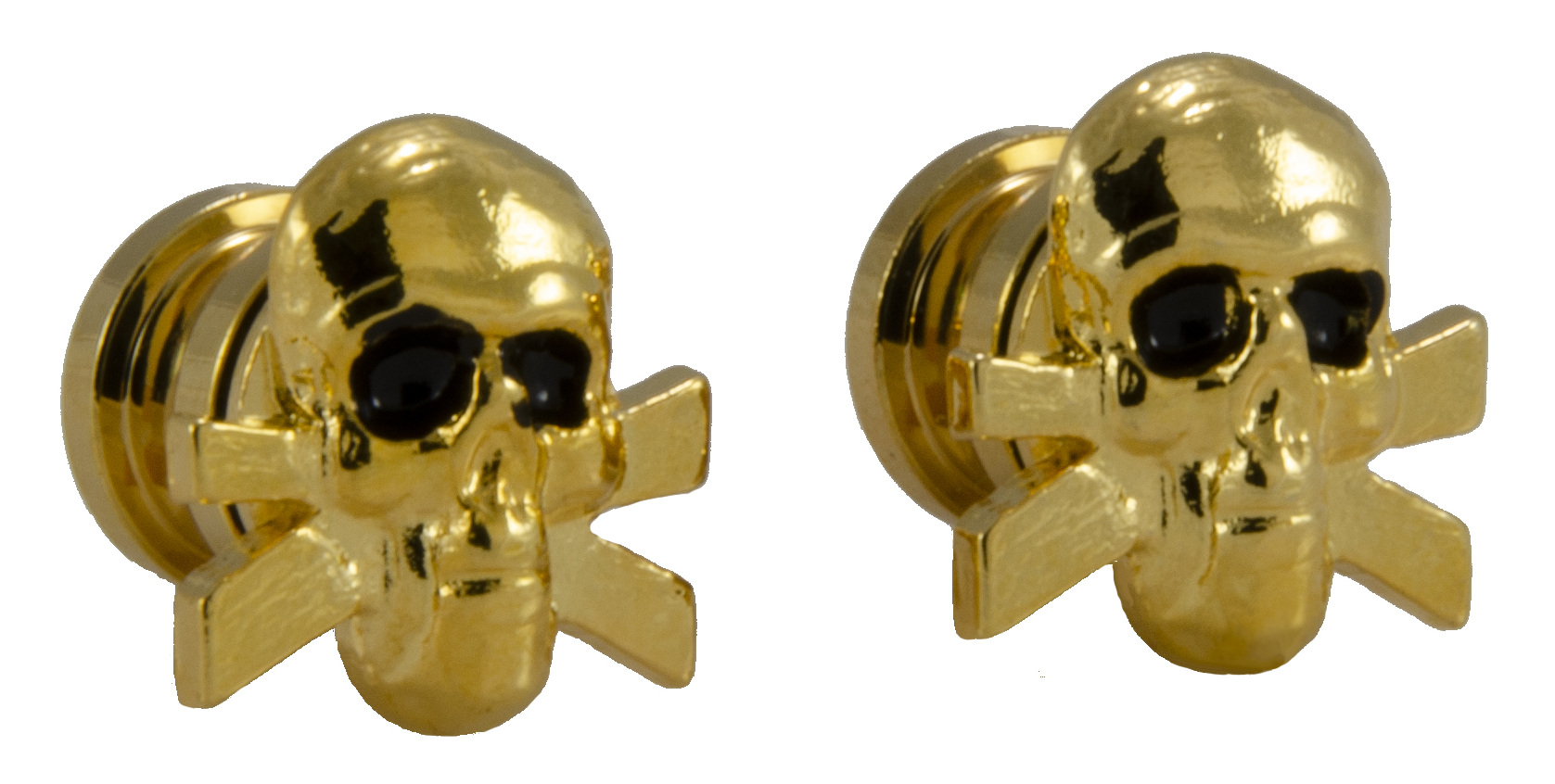 Grover S 610G - Artist Strap Buttons, Skull - Gold