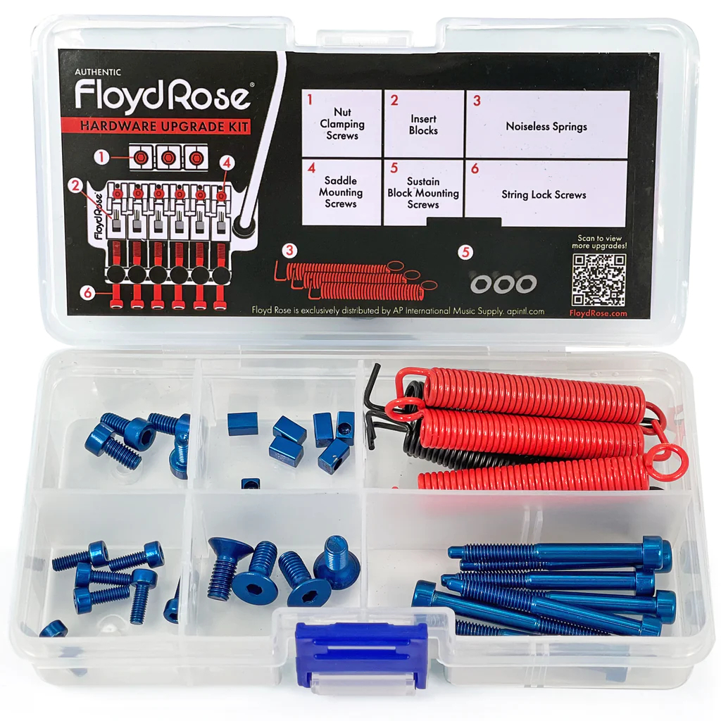 Floyd Rose FRUK1-SS-BL - Color Stainless Steel Hardware Upgrade Kit, Blue