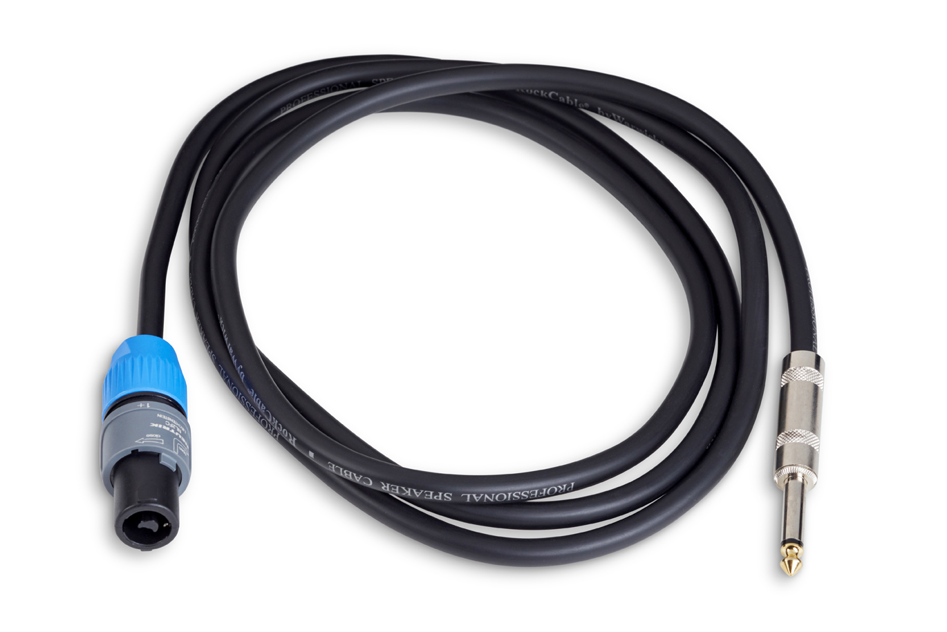 RockCable Speaker Cable - Speakon Plug (2-pole) / Straight TS (6.3 mm / 1/4") - 2 m / 6.6 ft