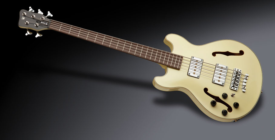 Warwick RockBass Star Bass, Lefthand, 5-String - Solid Creme White High Polish
