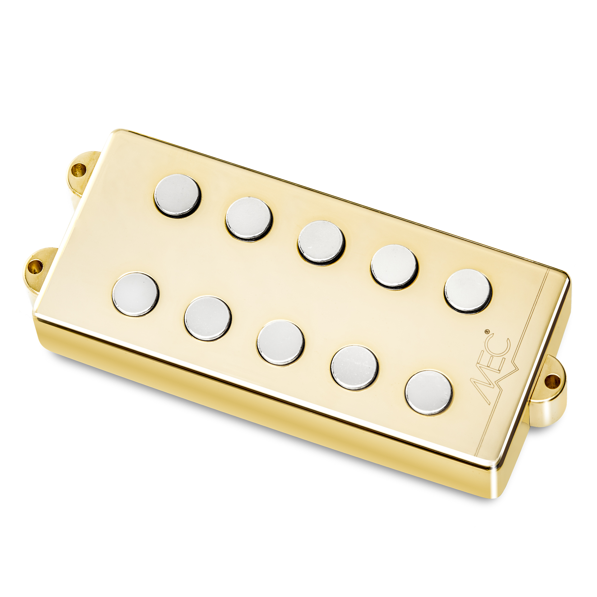 MEC Passive MM-Style Bass Pickup, Metal Cover, 5-String, Neck - Gold