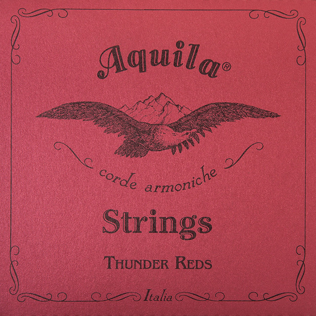 Aquila 91U - Thunder Reds, Bass Ukulele / U-Bass String Set - 4-String, 18" - 21" Scale