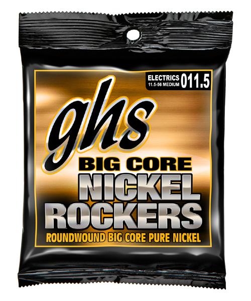 GHS Big Core Nickel Rockers - BCM - Electric Guitar String Set, Medium, .0115-.056