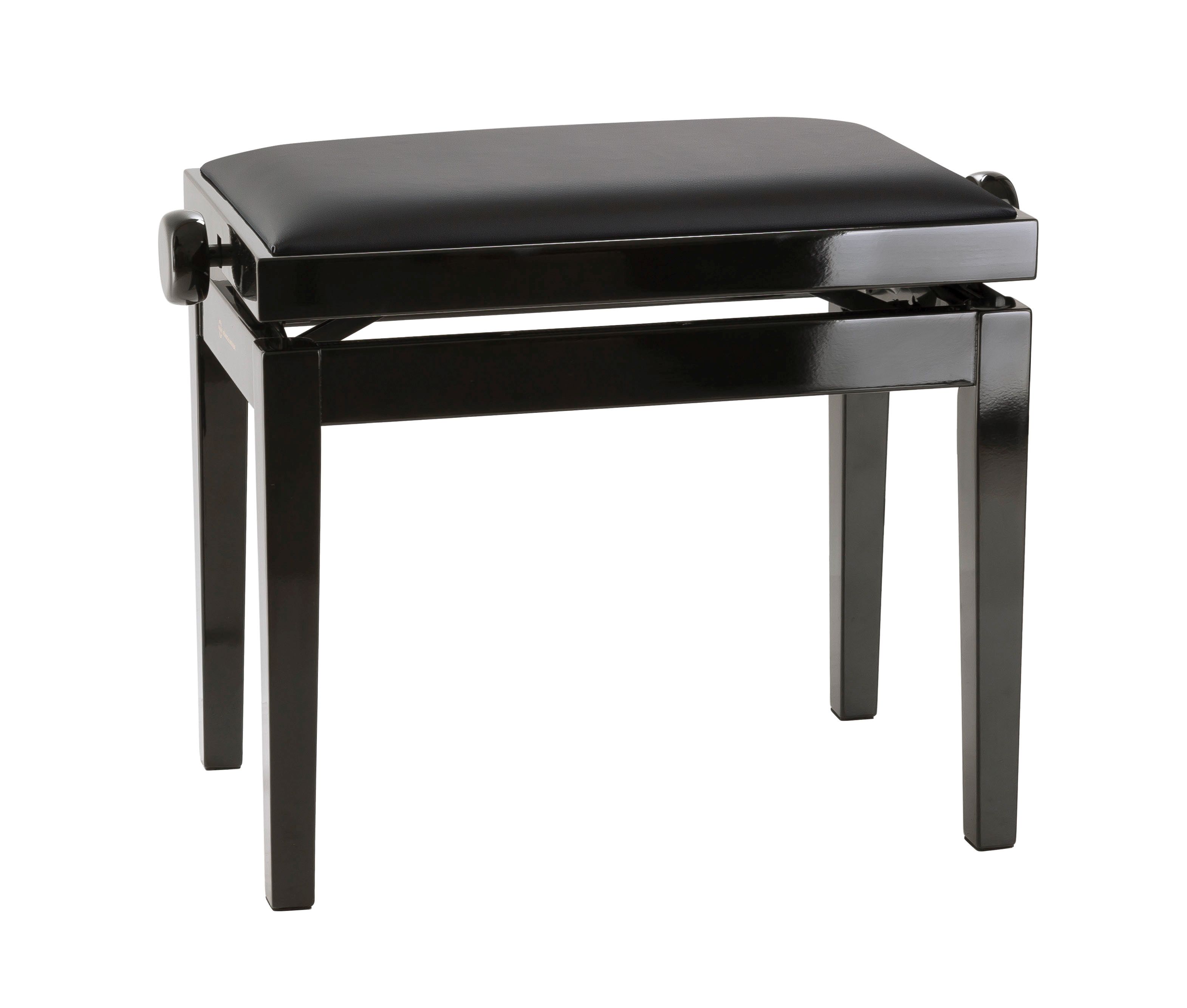K&M 13971-200-21 Klavierbank, schwarz poliert, Sitz Kunstleder schwarz